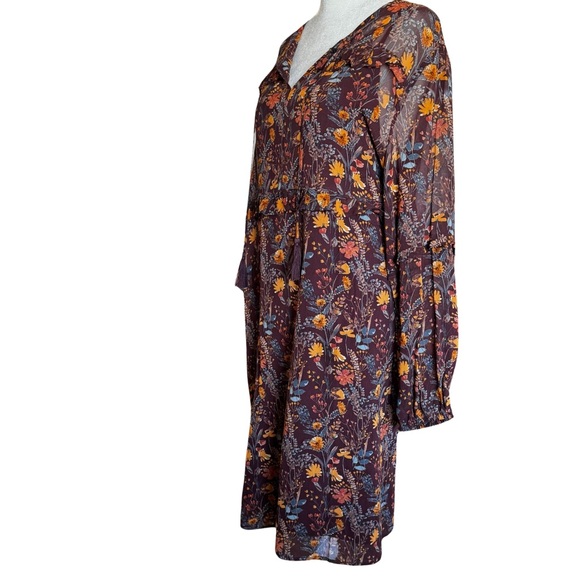 Floral Silk Dress Sz Small - Picture 4 of 10